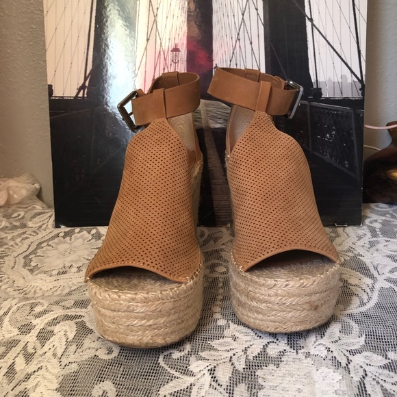 Annie Perforated Espadrille Platform Wedge - Picture 4 of 8